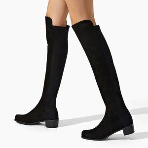 Stuart Weitzman suede black reserve boot, size 5.5